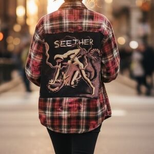 OOAK SEETHER UNISEX ROCK FLANNEL SM-LG